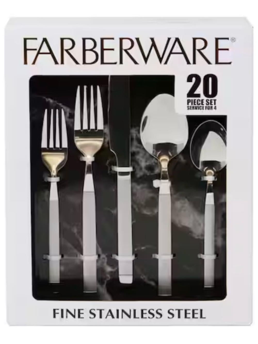 Farberware Polished Silver Stainless Steel Flatware Set (20-Piece)